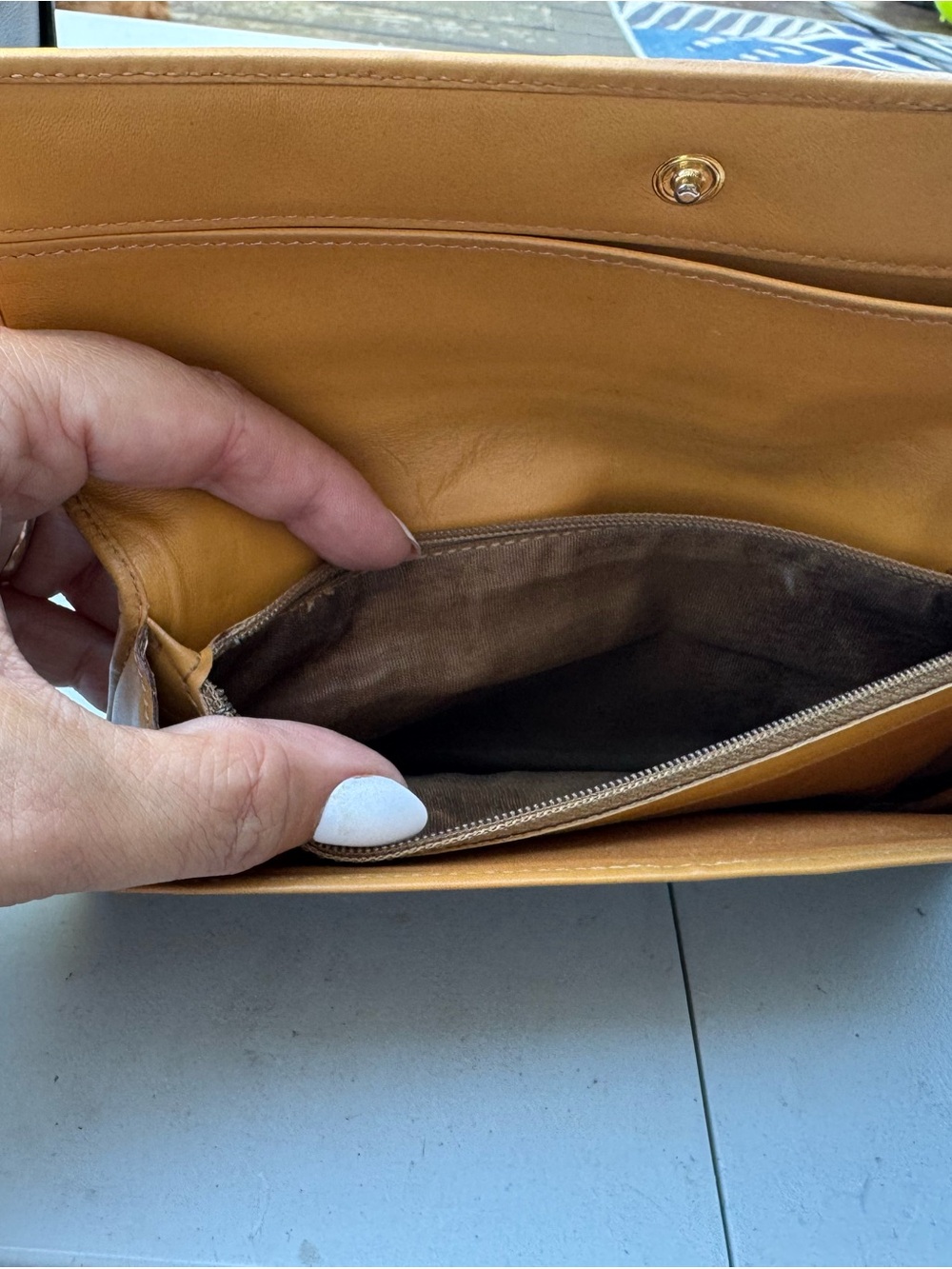 Celine Brown & Tan Continental Wallet with Emblem Patch - Picture 6 of 6